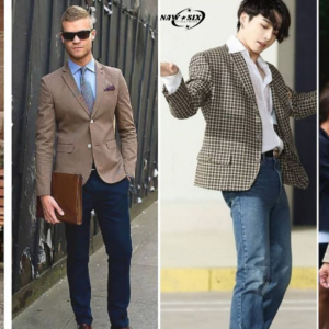 áo blazer với quần jean trong môi trường công sở