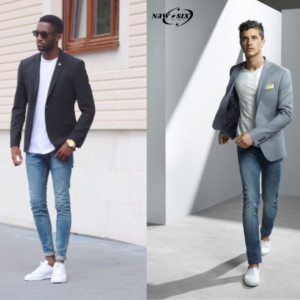 áo blazer và quần jean hoàn hảo trong các sự kiện hay buổi tiệc